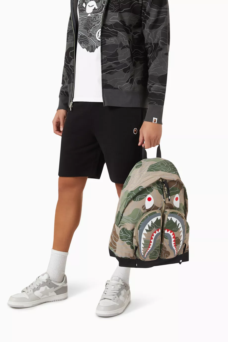 Bape shark camo backpack outlet
