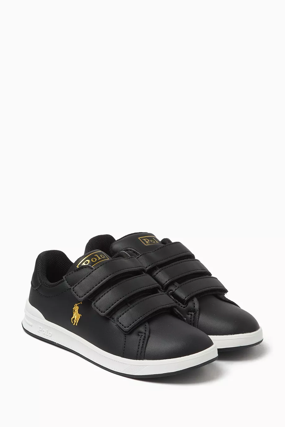 Ralph lauren black velcro trainers on sale