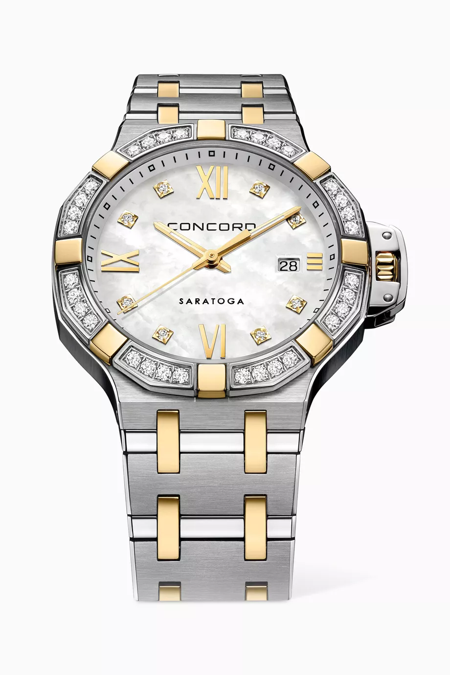 Buy Concord Silver Saratoga Diamond Quartz Watch For Women Online Ounass UAE