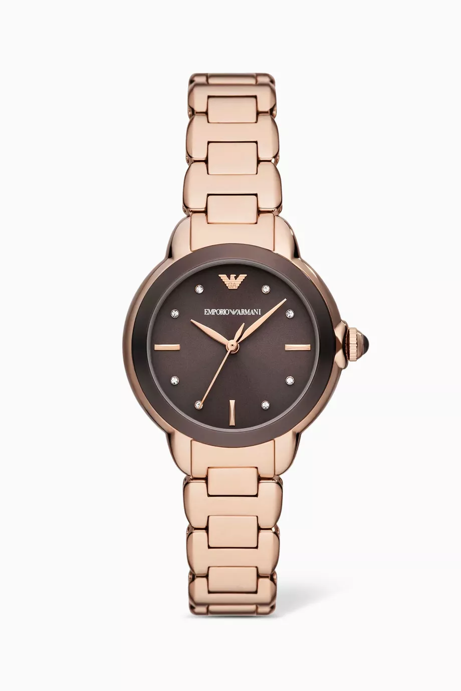 Emporio armani rose gold tone ladies watch cheap