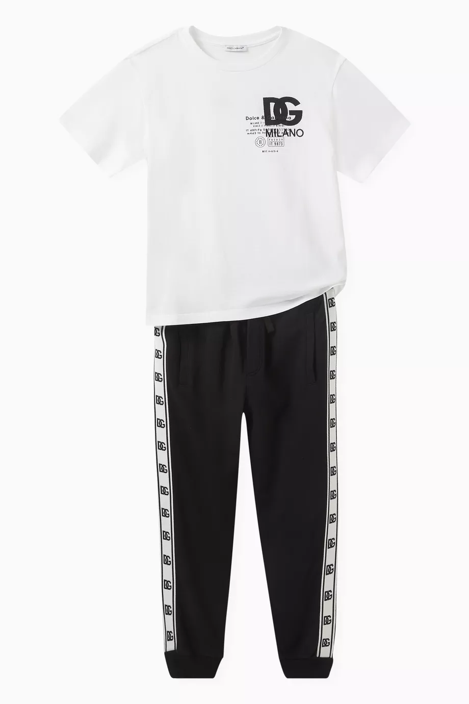 Buy Dolce Gabbana White Embroidered Logo T-shirt in Cotton