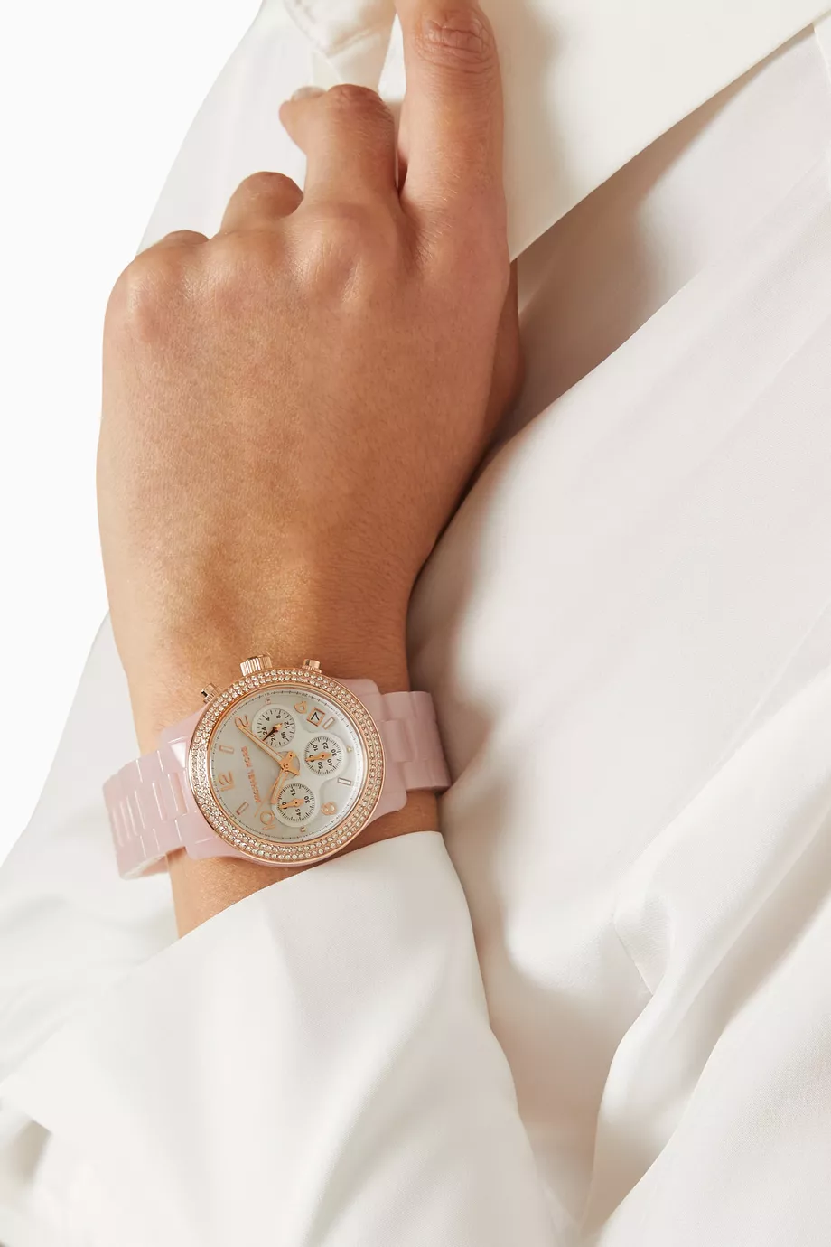 Pink michael kors watch hot sale