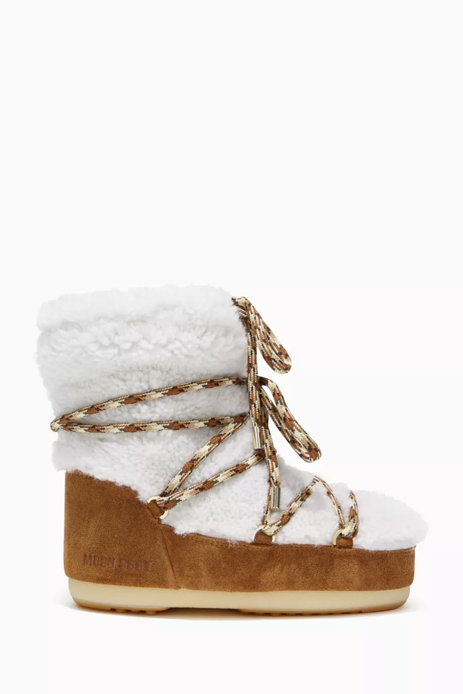 Buy Moon Boot Brown LAB69 Icon Light Low Boots in Shearling For Women Online Ounass UAE