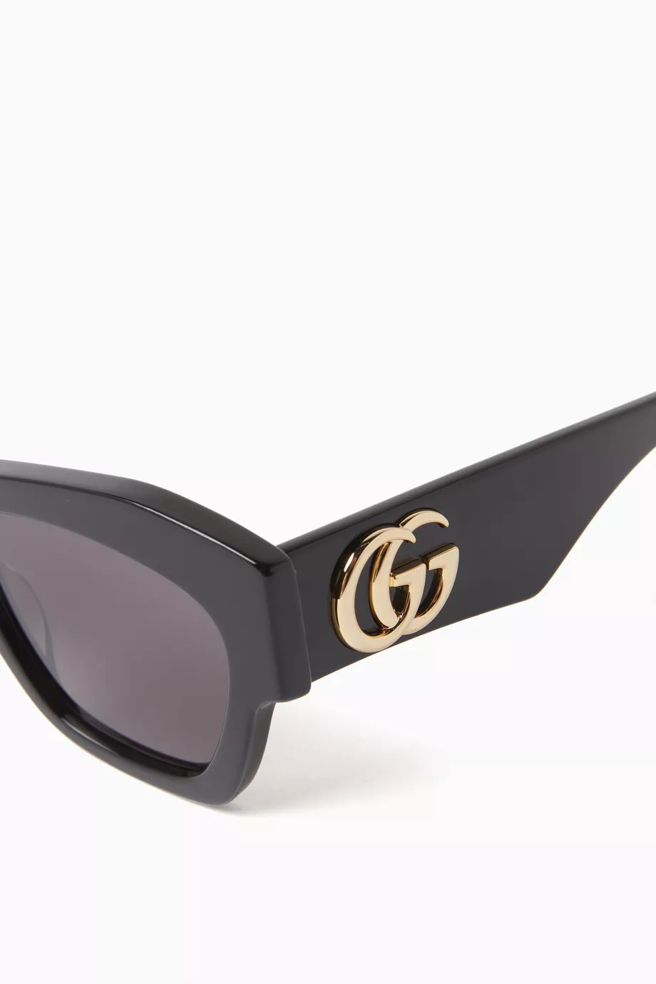 Buy Gucci Black Havana Square eye Sunglasses in Acetate For Women Online Ounass UAE