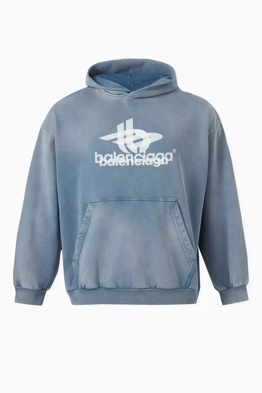 【30％OFF】 Balenciaga Buy Blue Cotton in Hoodie Faded Sports Layered トップス