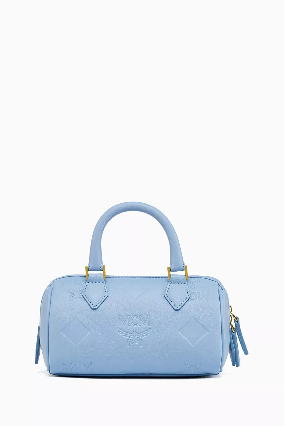 Buy MCM Blue Small Ella Boston Bag in Leather For Women Online Ounass UAE