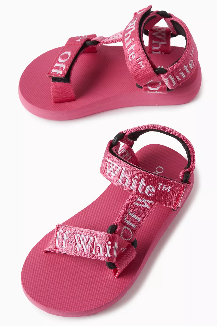 Buy Off White Pink Bookish Logo Band Sandals For Girls Online Ounass UAE