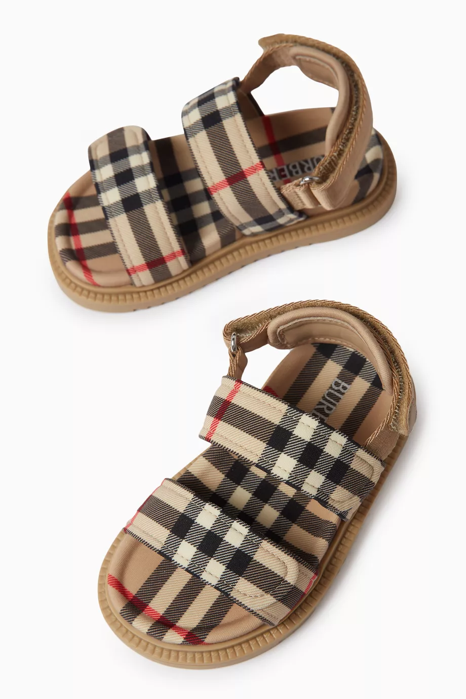 Buy Burberry Neutral Jamie Check Sandals For Boys Online Ounass UAE