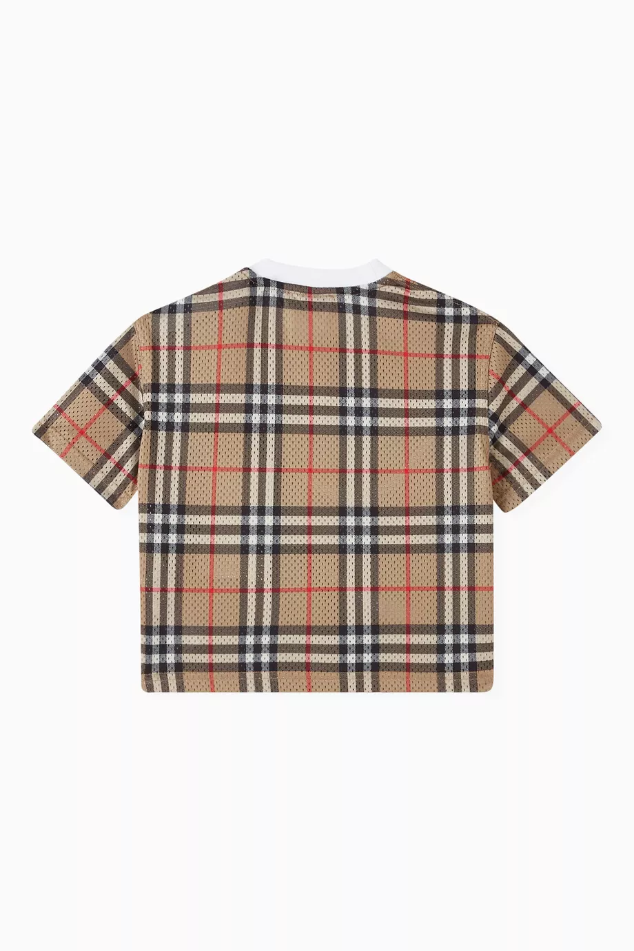 Buy Burberry Neutral Vintage Check T shirt in Mesh For Baby Boys Online Ounass UAE