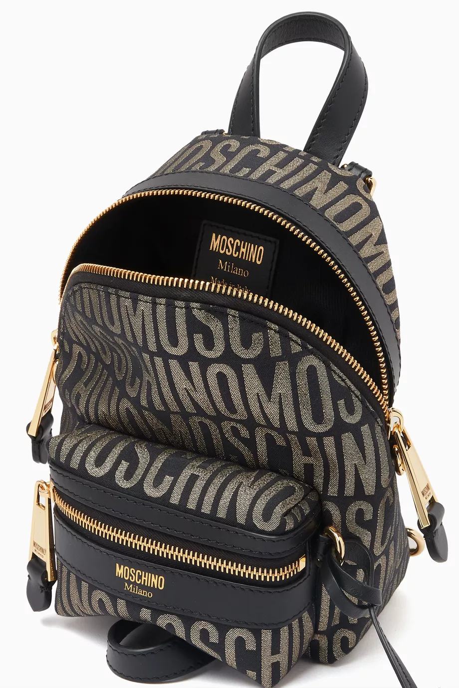 Moschino leather backpack best sale