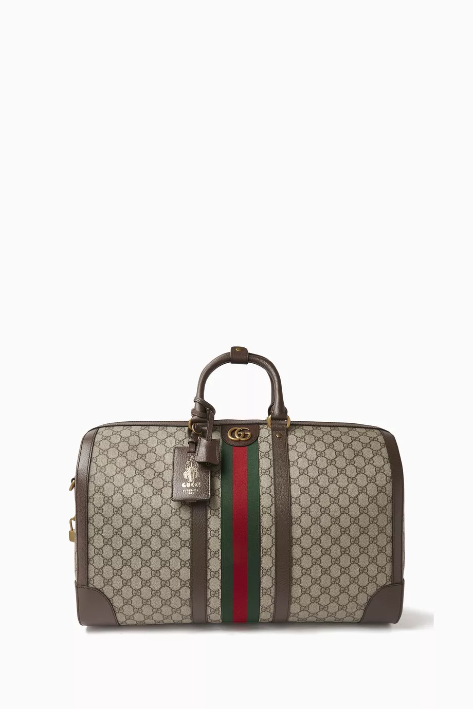 Buy Gucci Neutral Large Gucci Savoy Duffle Bag in GG Supreme Canvas For Men Online Ounass UAE