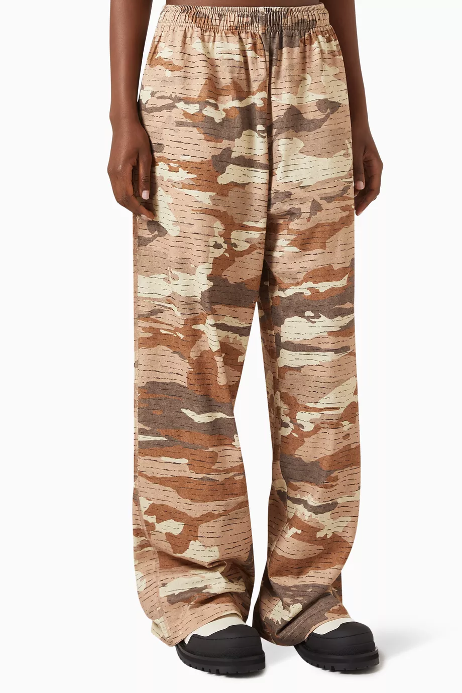 Buy Acne Studios Brown Camouflage Sweatpants in Jersey For Women Online Ounass UAE