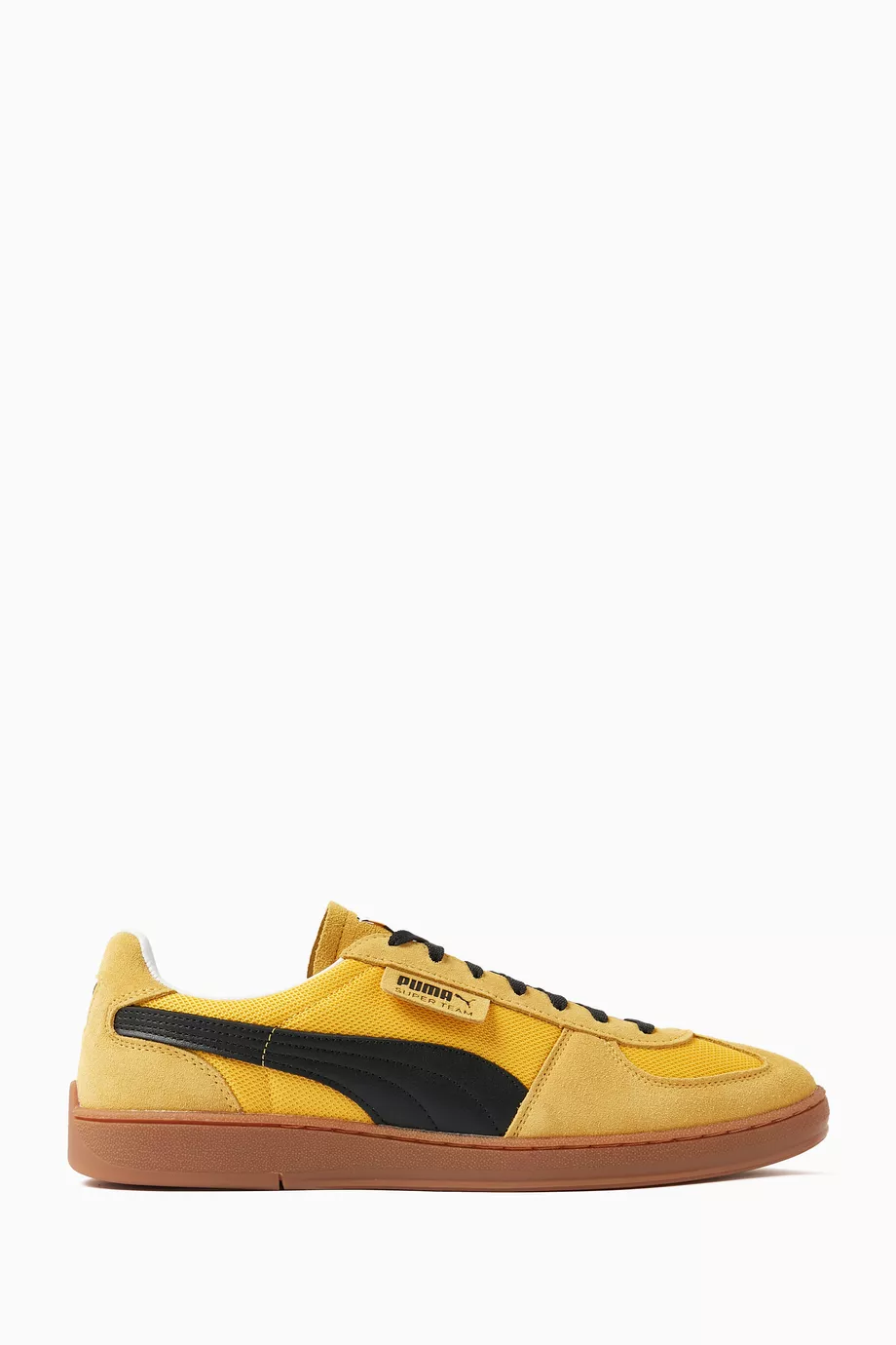 Buy Puma Yellow Super Team OG Sneakers in Mesh Suede For Men Online Ounass UAE