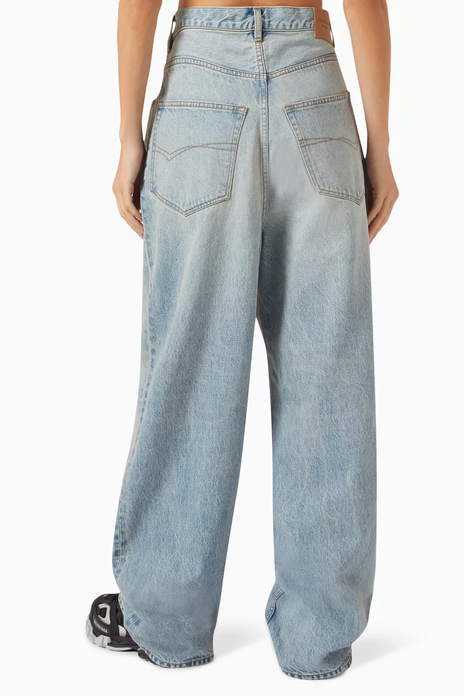 Buy Balenciaga Blue Baggy-fit Jeans in Japanese Denim For Women
