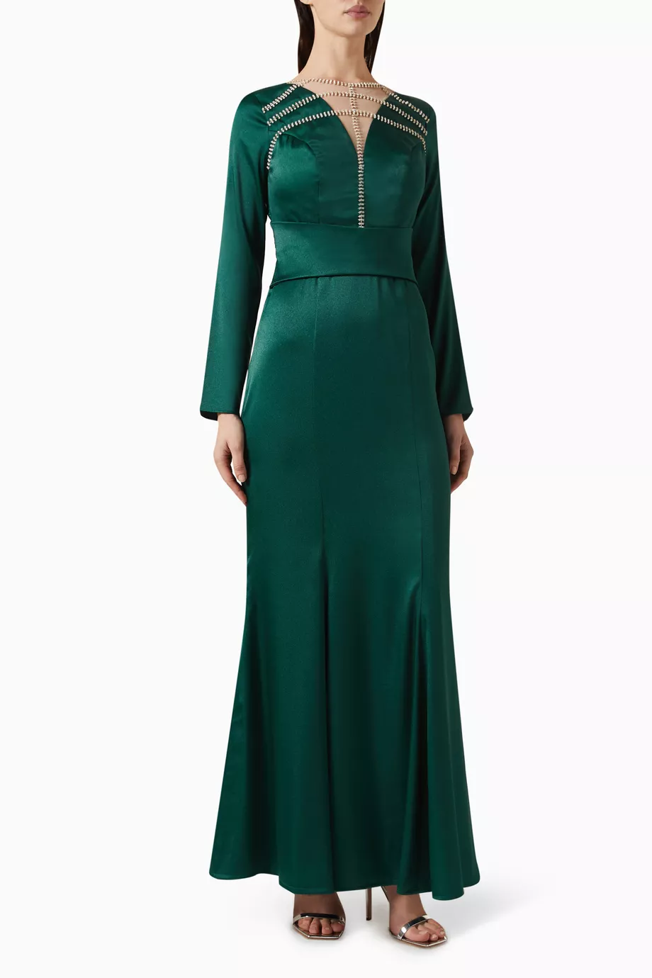 Buy NASS Green Embellished Maxi Dress For Women Online Ounass UAE