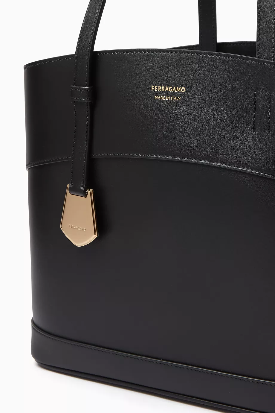 Buy Ferragamo Black Charming Tote Bag in Leather For Women