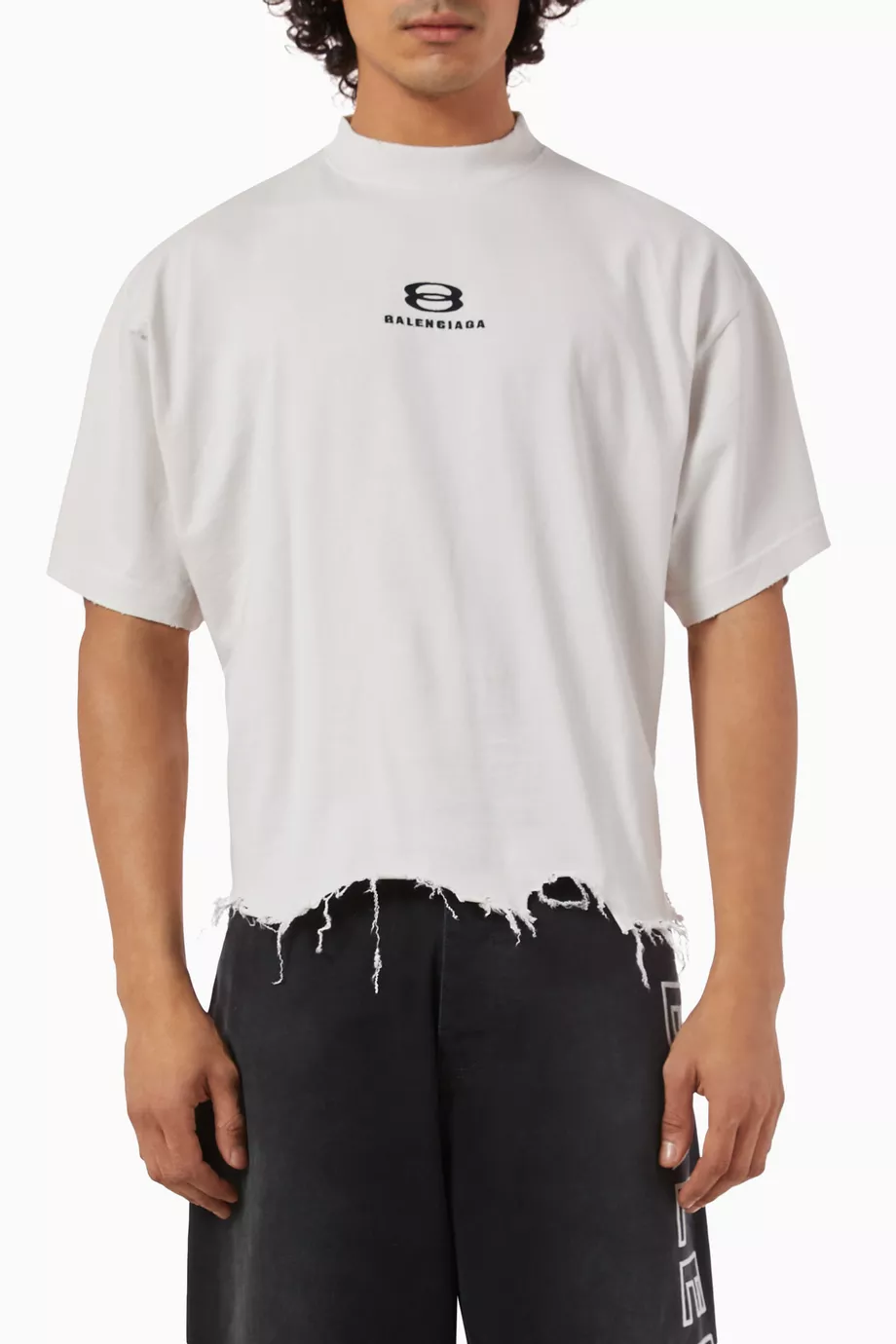 トップス balenciaga UNITY SPORTS ICON CROPPED T Unity Sports Icon Cropped T-shirt Large Fit in Black/white