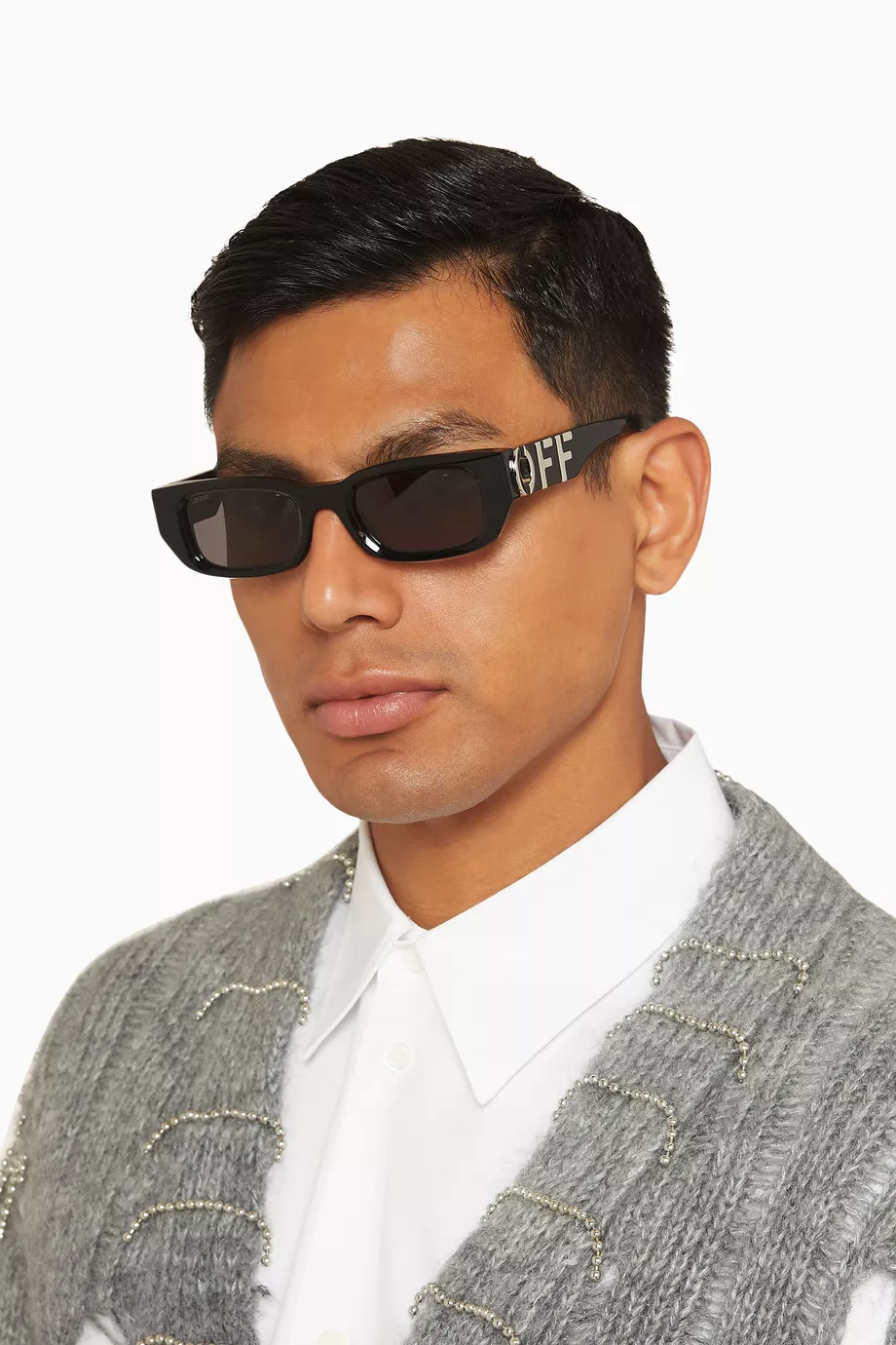 【送料&関税込】Off-White Fillmore Rectangular Frame Sunglas Off-White Men's Fillmore Acetate Rectangle Sunglasses