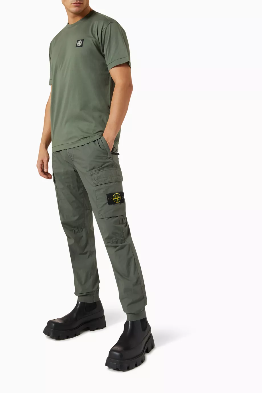 Buy Stone Island Grey Cargo Pants in Stretch Cotton For Men Online Ounass UAE