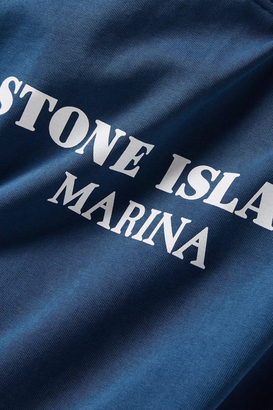 Buy Stone Island Blue Marina Logo Hoodie in Cotton Jersey For Men Online Ounass UAE