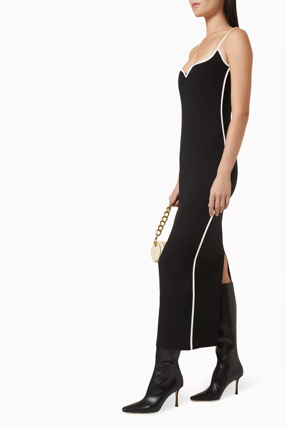 knee length dresses for ladies Paris Georgia | Heart Dress - Black main image 1