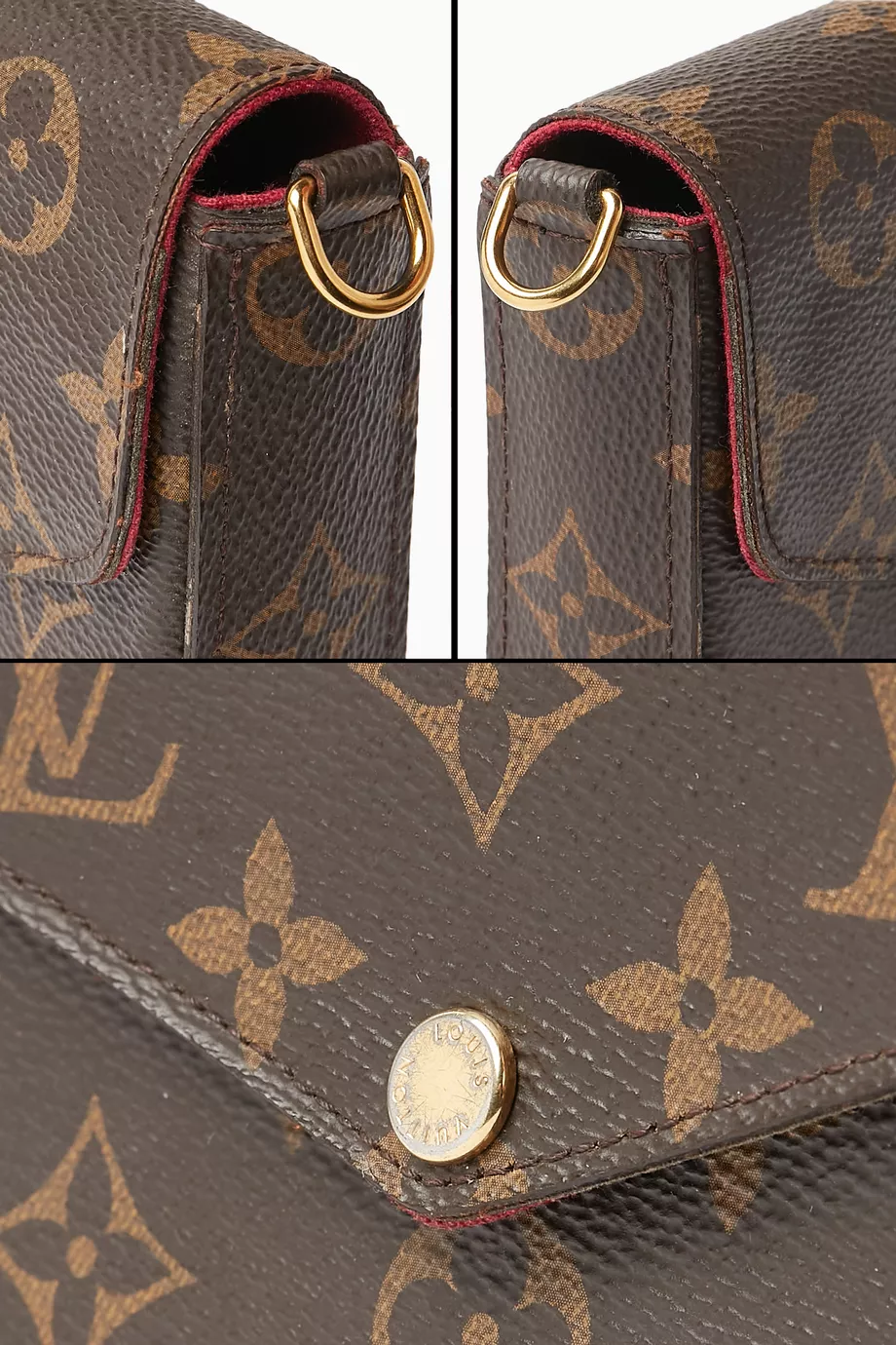 Bag Louis Vuitton Pochette FÃ©licie White FÃ©licie Pochette Red Lv