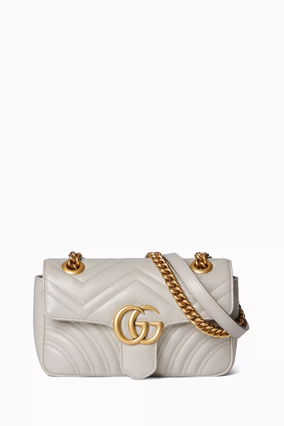 Buy Gucci Neutral Small GG Marmont Shoulder Bag in Matelasse Leather For Women Online Ounass UAE