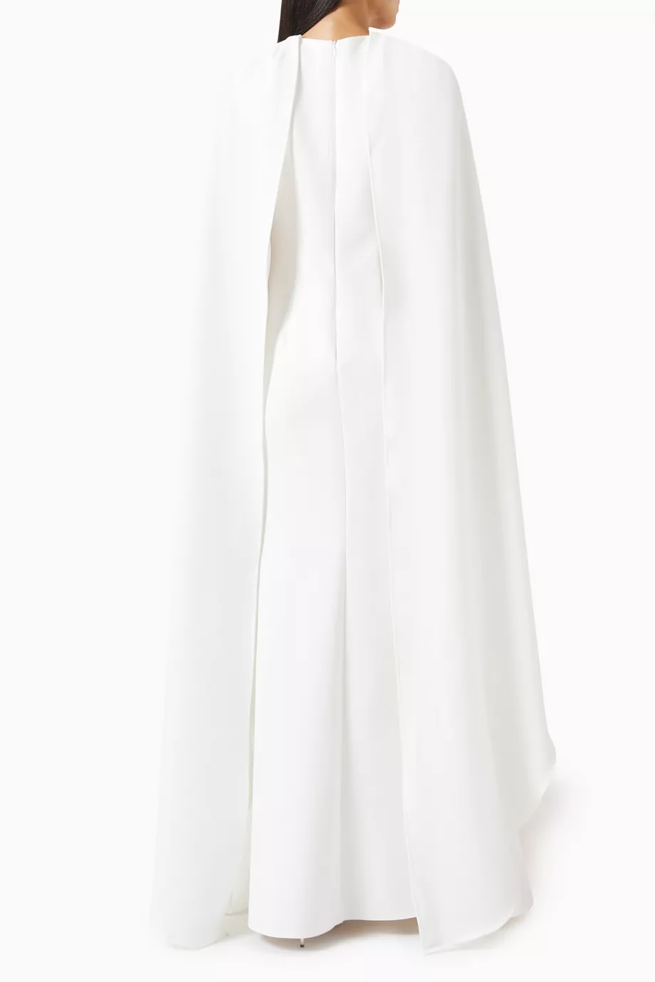 Long white cape dress sale