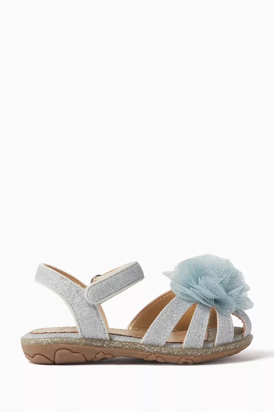 Buy Angel s Face Silver Embellished Metallic Sandals For Girls Online Ounass UAE
