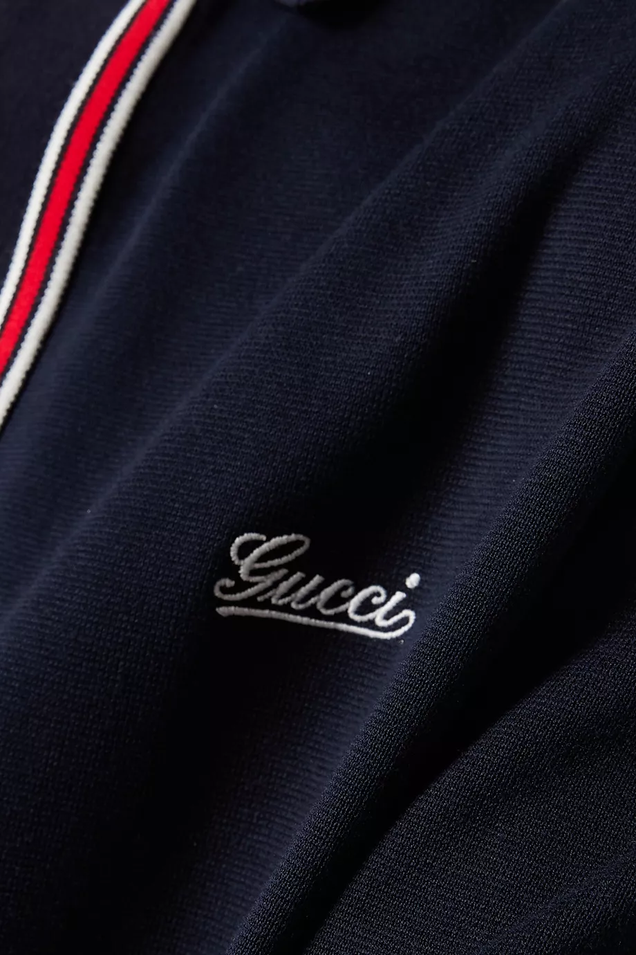 Navy gucci polo clearance