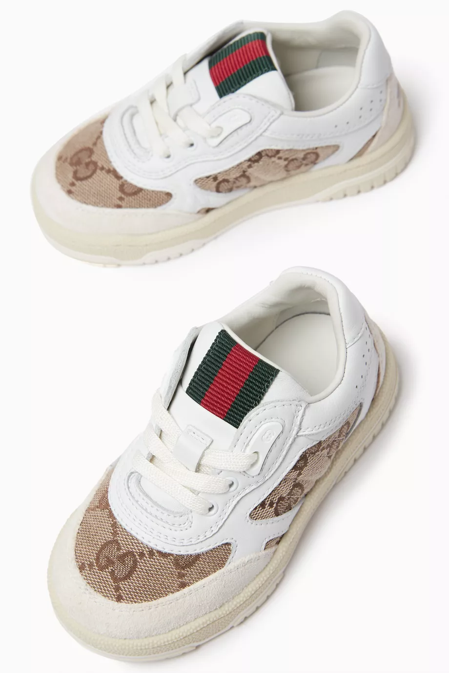 Buy Gucci White GG Sneakers in Leather For Baby Girls Online Ounass UAE