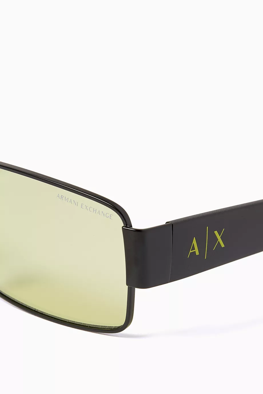 Buy Armani Exchange Black Rectangle Sunglasses in Stainless Steel For Men Online Ounass UAE