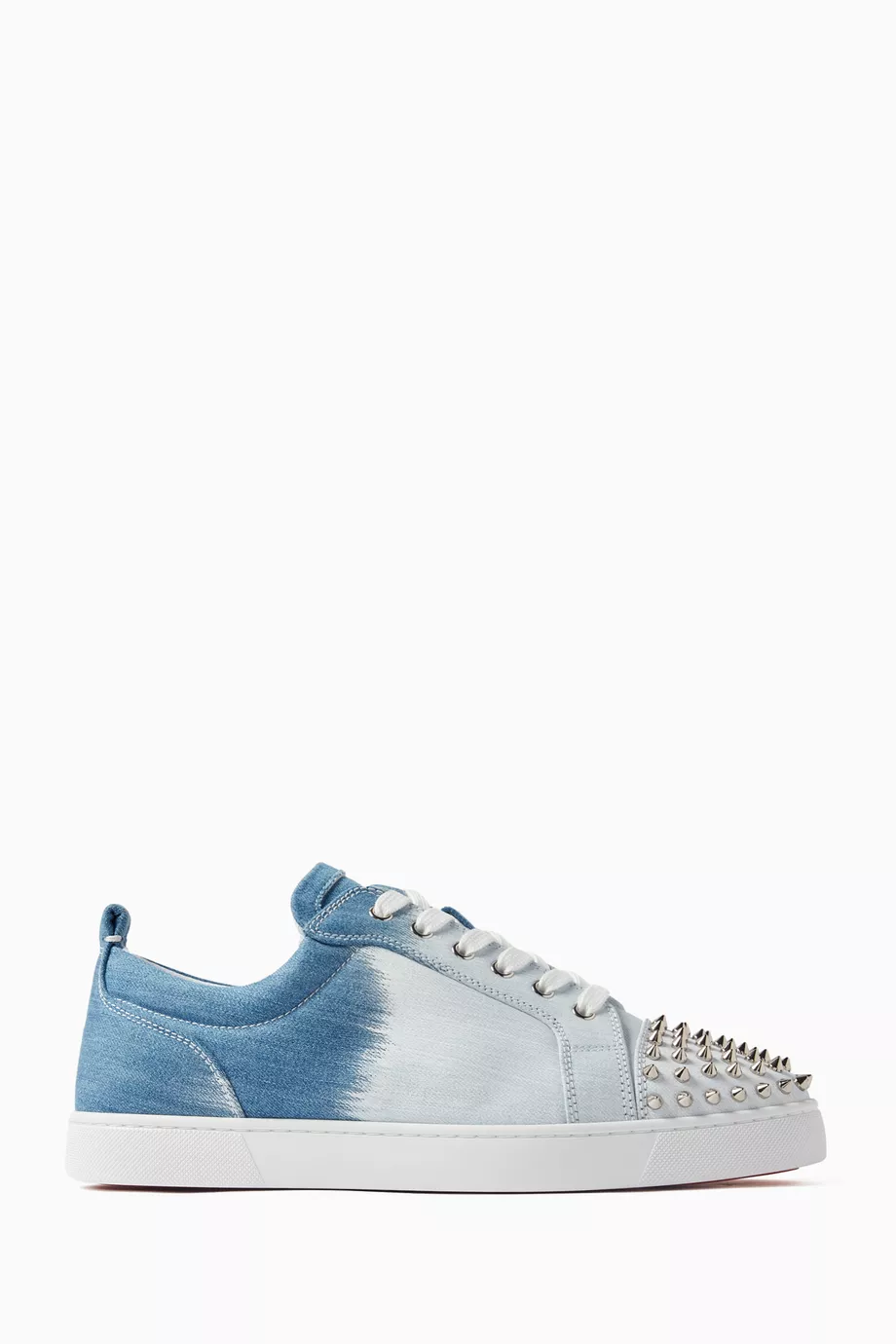 Buy Christian Louboutin Blue Louis Junior Spikes Sneakers in Denim For Men Online Ounass UAE
