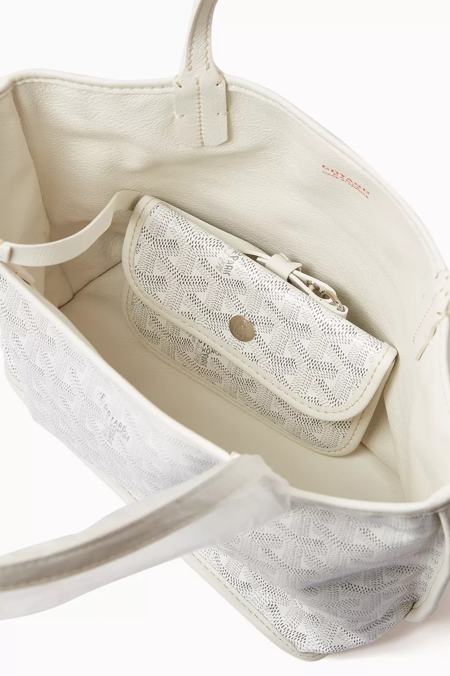 Buy Goyard Pre Loved White Unused Mini Anjou Tote Bag in Goyardine Canvas For Women Online Ounass UAE