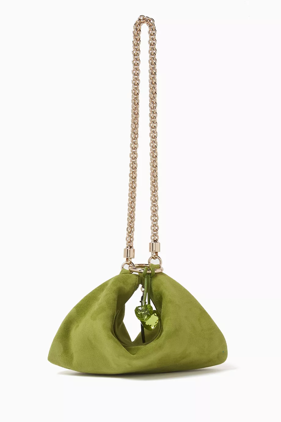 Buy Jimmy Choo Green Mini Callie Clutch Bag in Suede For Women