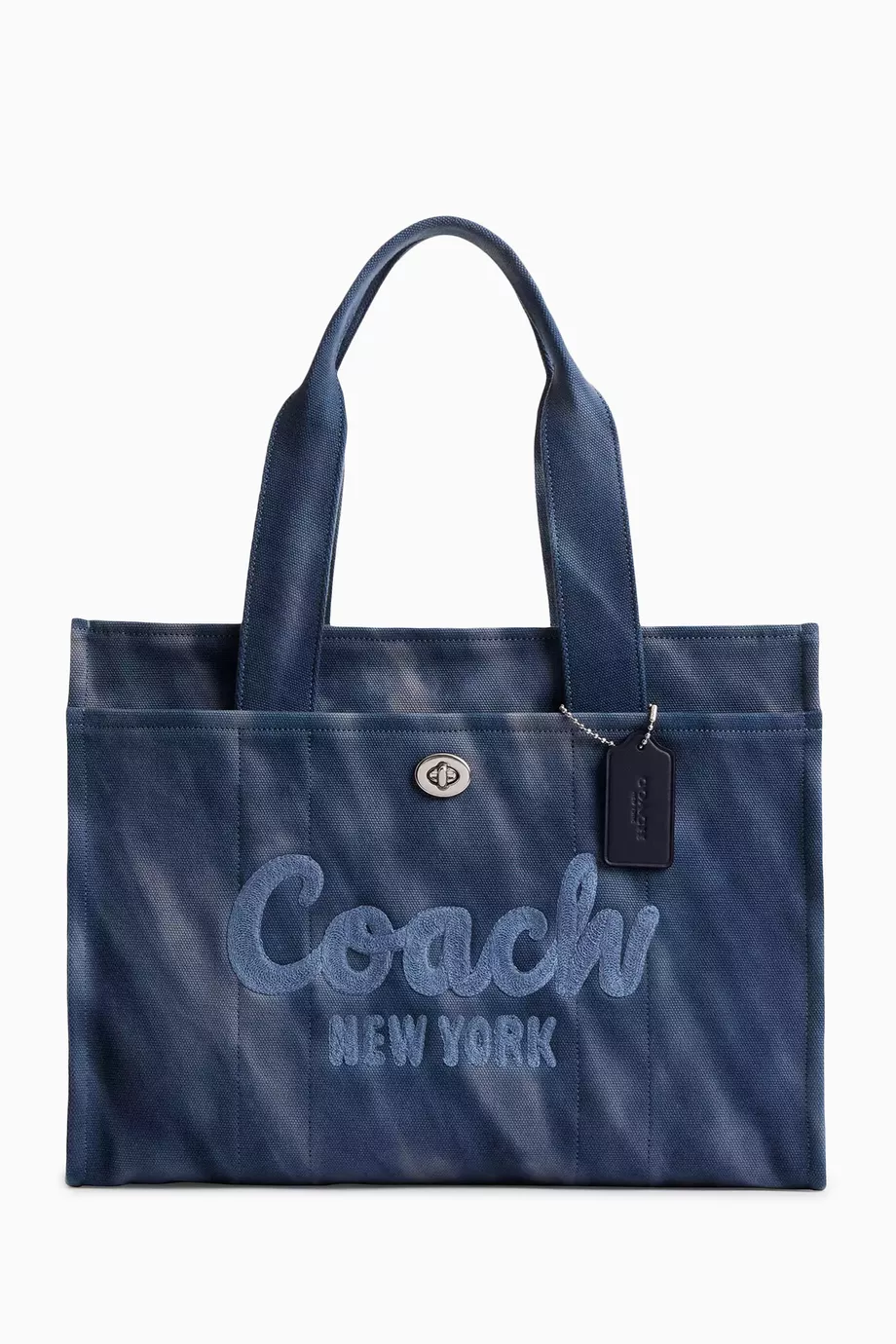 Navy blue coach tote clearance