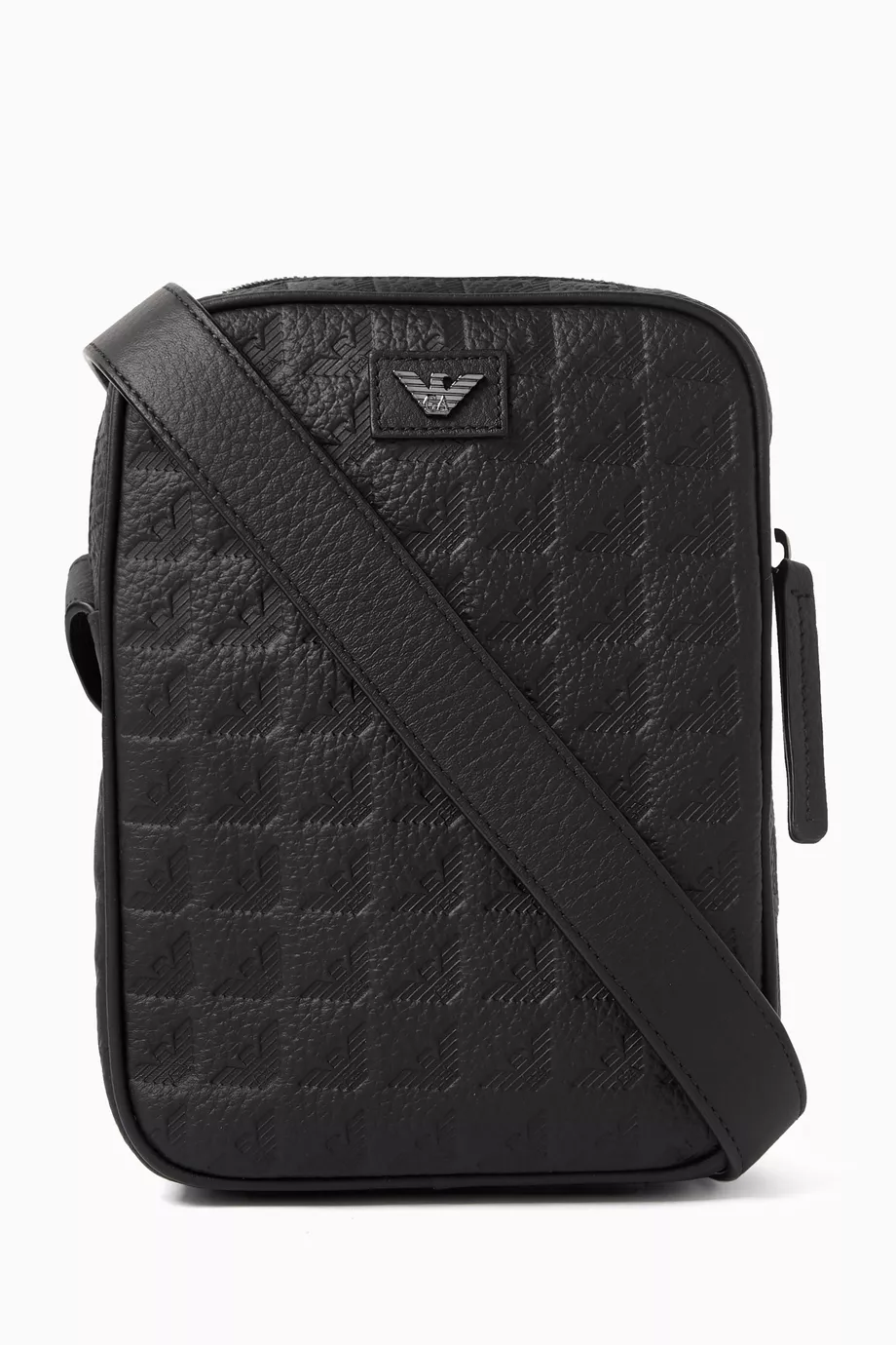 Buy Emporio Armani Black Tech Crossbody Bag in Leather For Men Online Ounass UAE