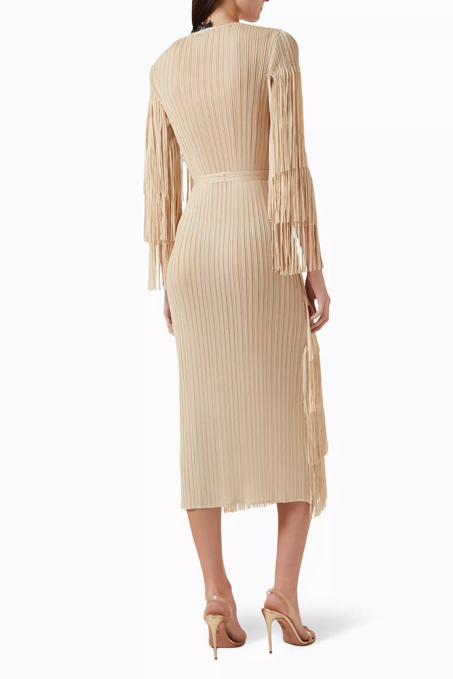 Buy Scarlet Sage Neutral Isla Fringe Dress For Women Online Ounass UAE
