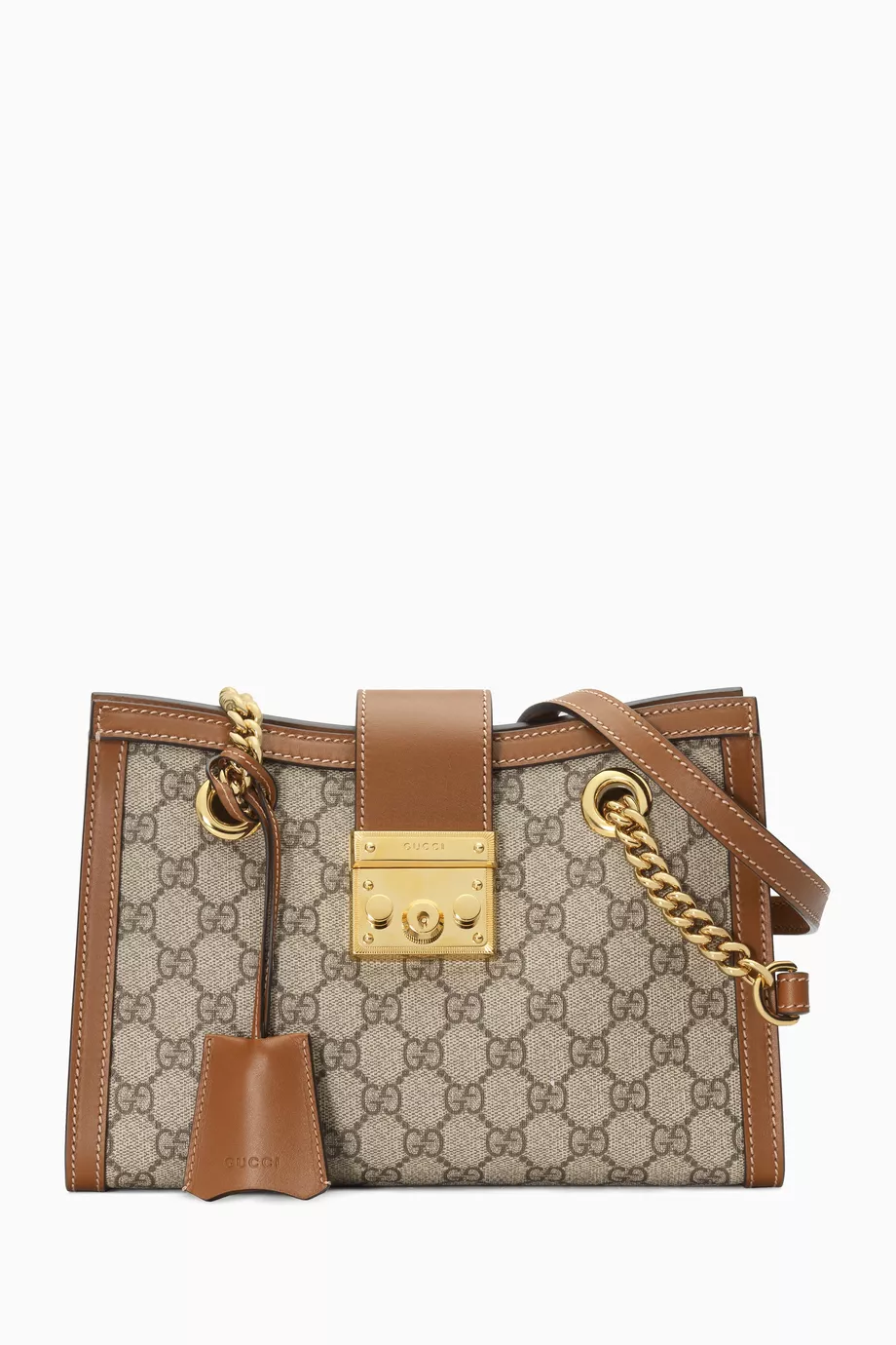 Gucci small padlock gg supreme shoulder bag shop