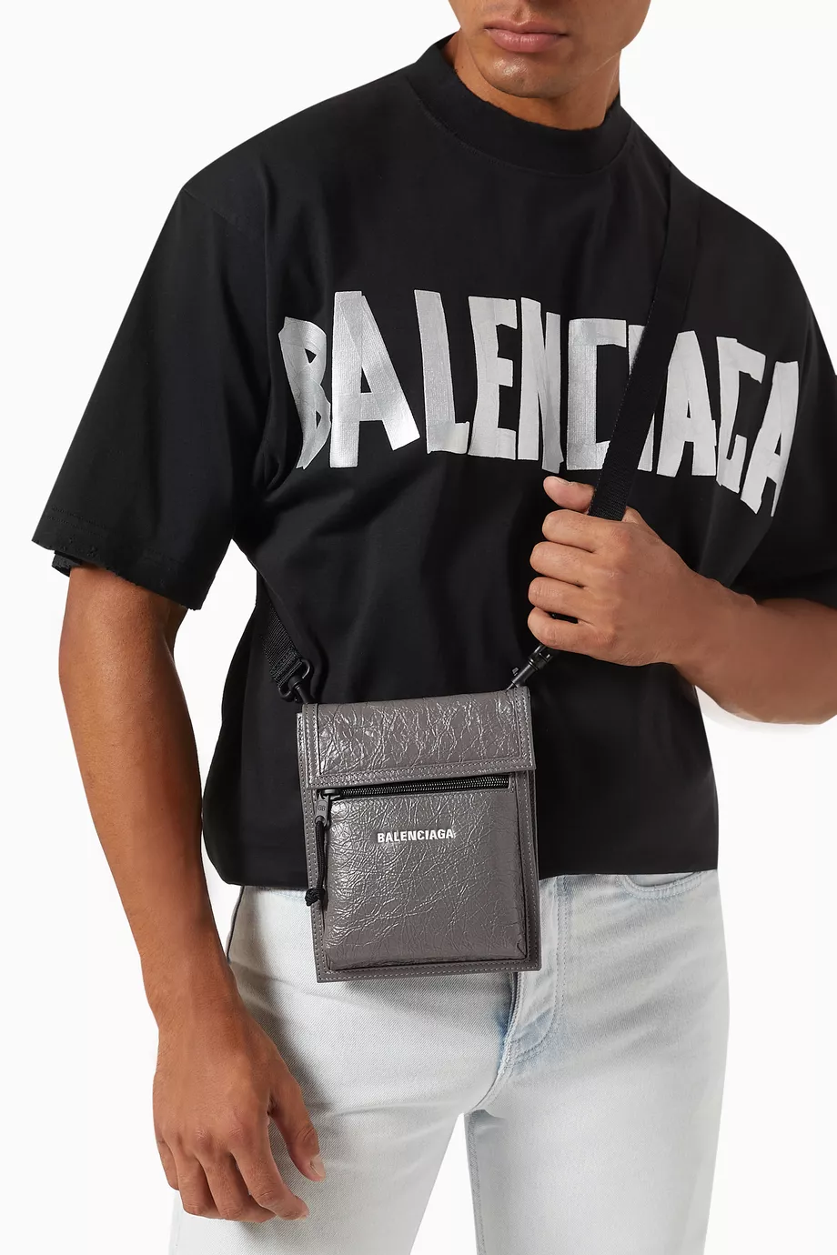 Balenciaga explorer pouch strap leather clearance