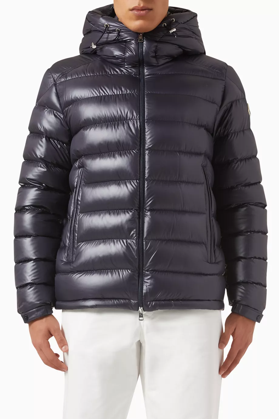 Buy Moncler Blue Besides Short Down Jacket in Micro Chic Nylon For Men Online Ounass UAE