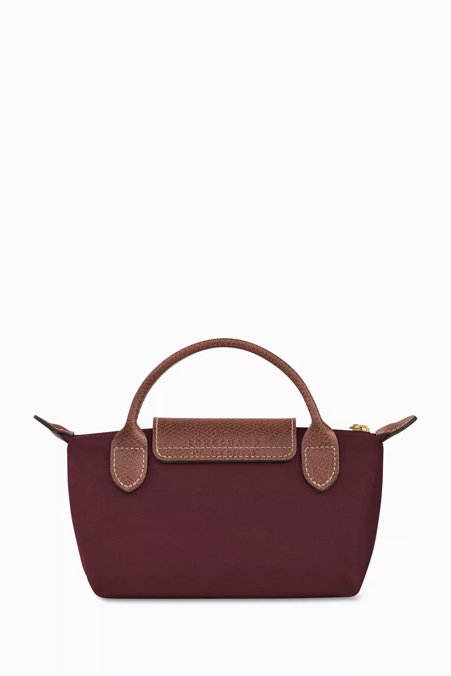Buy Longchamp Burgundy Mini Le Pliage Original Clutch in Canvas For Women Online Ounass UAE