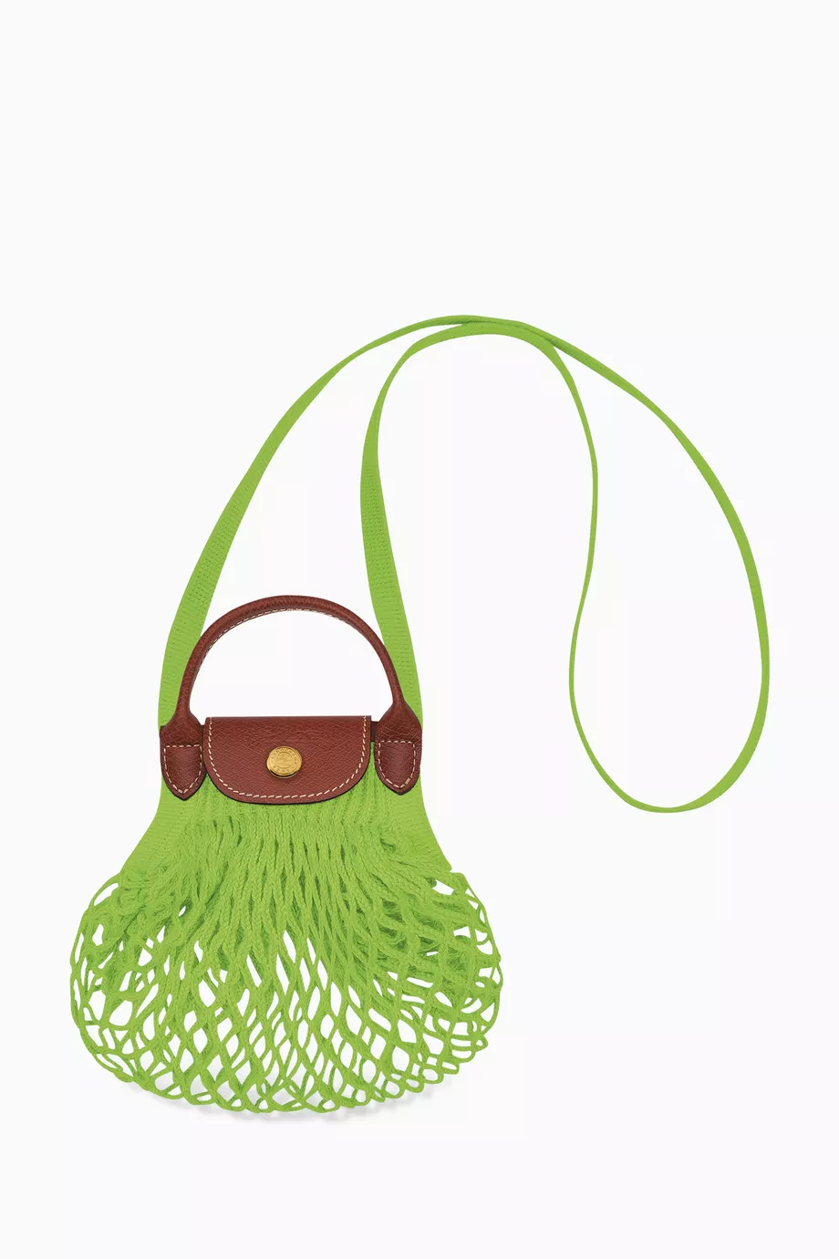 Buy Longchamp Green Mini Le Pliage Filet Bag in Mesh For Women Online Ounass UAE
