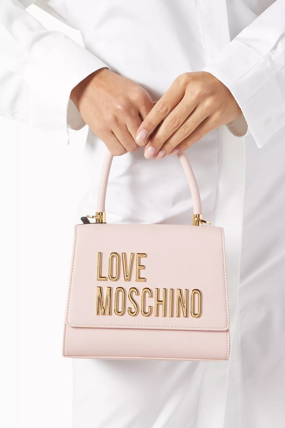 Buy Love Moschino Pink Bold Love Top handle Bag For Women Online Ounass UAE