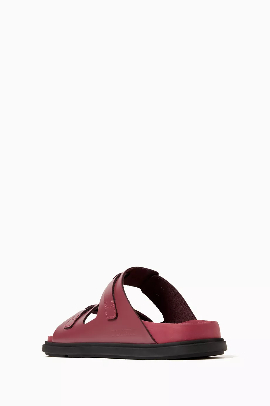Buy Birkenstock Burgundy St. Barths Sandals in Leather For Women