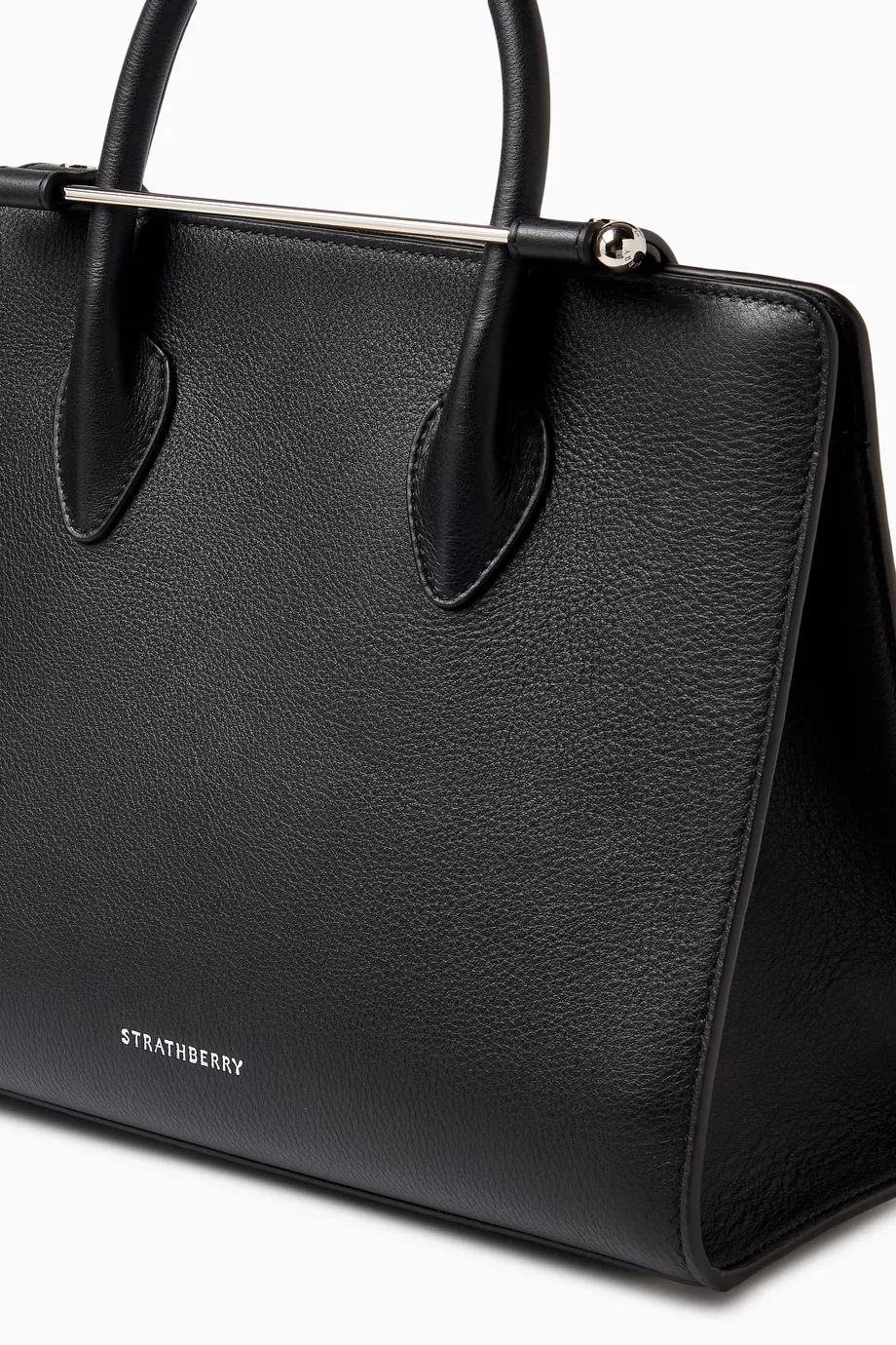 Strathberry midi tote black on sale
