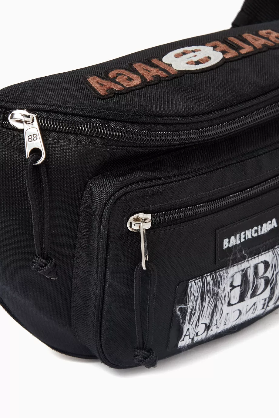 Buy Balenciaga Black Explorer Belt Bag in Nylon For Men Online