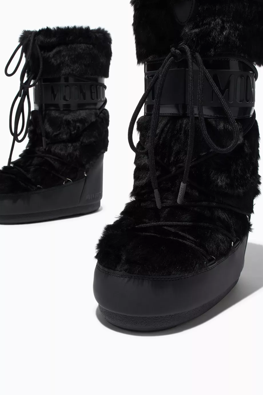 Buy Moon Boot Black Icon Boots in Faux Fur For Women Online Ounass UAE