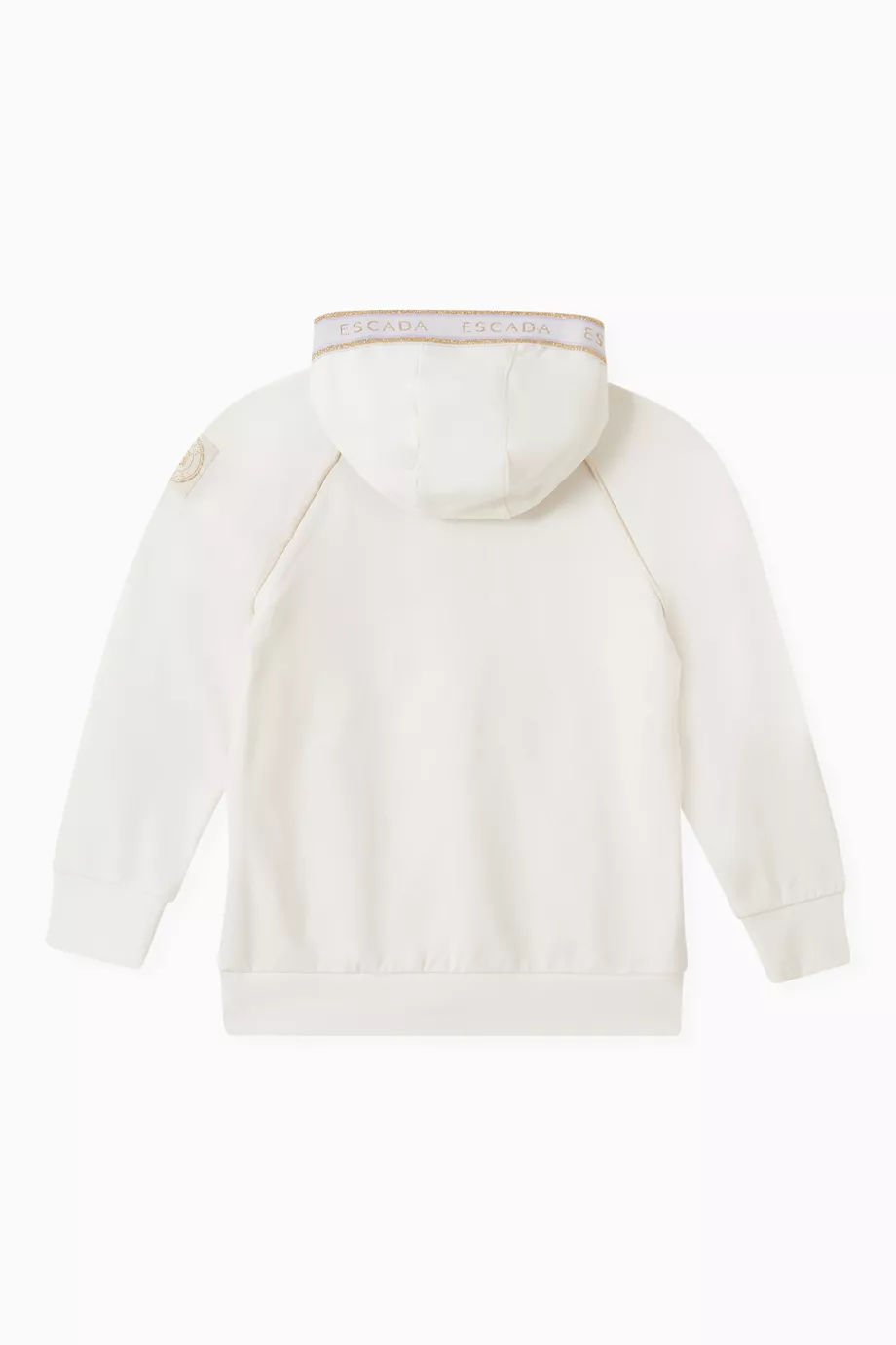 Buy Escada White Logo embroidered Hoodie For Girls Online Ounass UAE