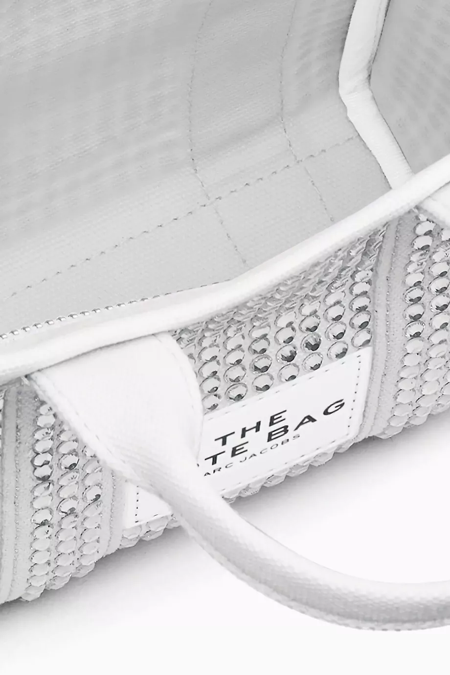 Buy Marc Jacobs White The Mini Crystal Tote Bag in Canvas For
